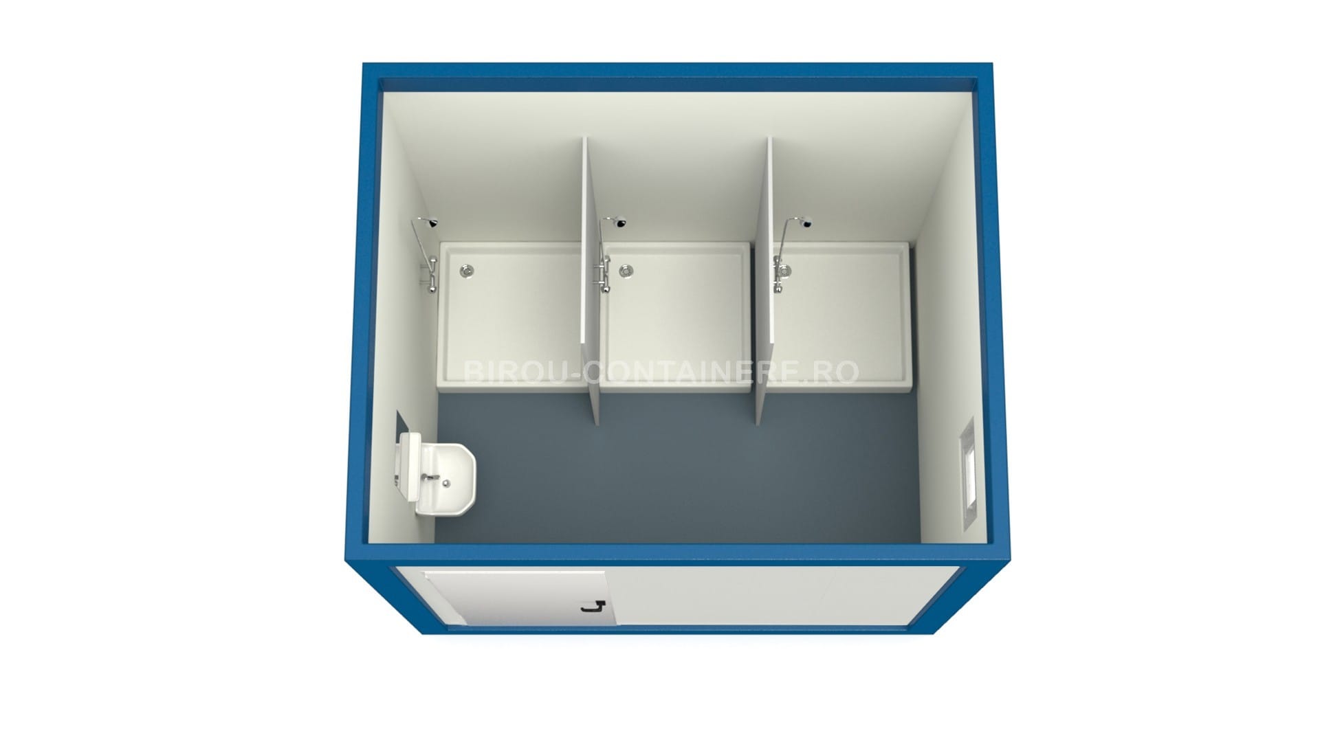 Container Sanitar 3m Dus albastru